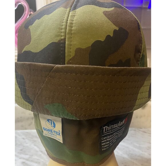 VINTAGE Jones Hat Cap Fitted Mens Camouflage Gore Tex Thinsulate Bucket  90s - Picture 8 of 8